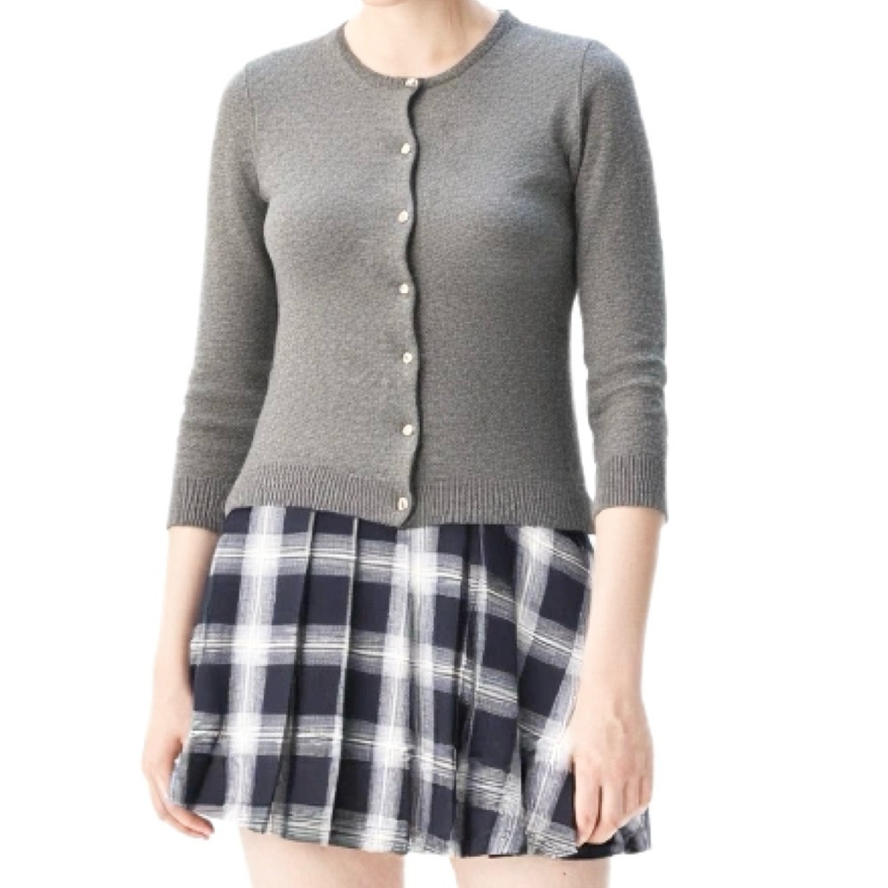 Acrobat Soft Gray 100% Cashmere Knit Cardigan Size XS